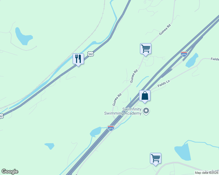 map of restaurants, bars, coffee shops, grocery stores, and more near 321 Guinea Road in Brewster