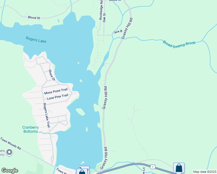 map of restaurants, bars, coffee shops, grocery stores, and more near 73 Grassy Hill Road in Old Lyme