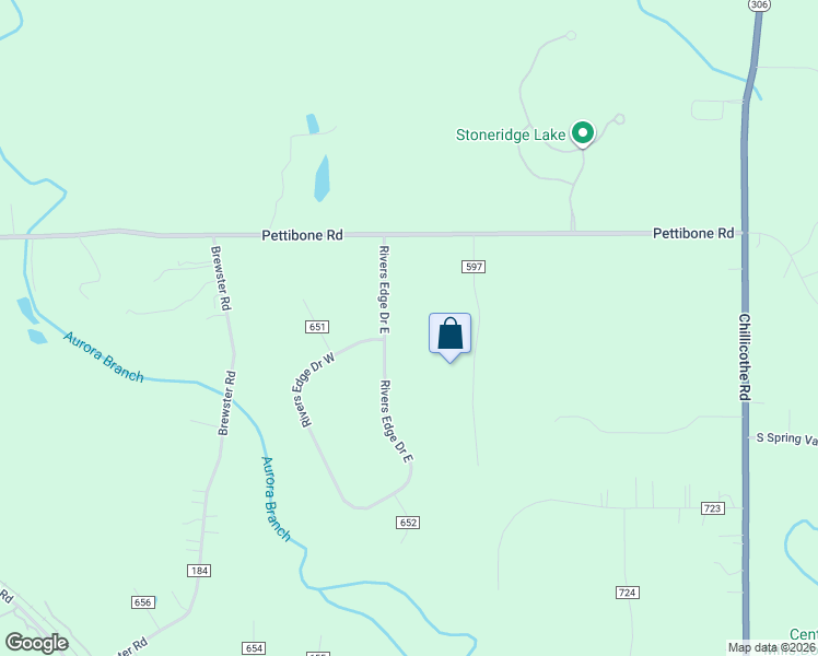 map of restaurants, bars, coffee shops, grocery stores, and more near 18765 Rivers Edge Drive East in Chagrin Falls