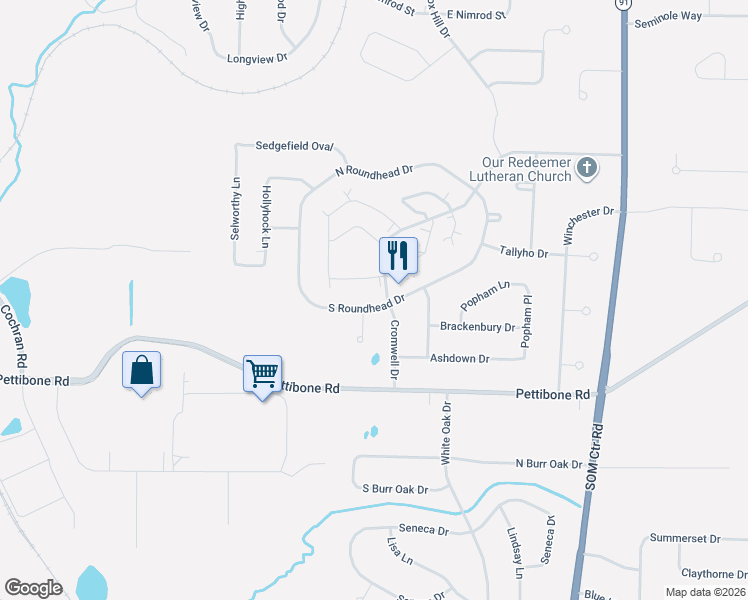 map of restaurants, bars, coffee shops, grocery stores, and more near 32467 South Roundhead Drive in Solon