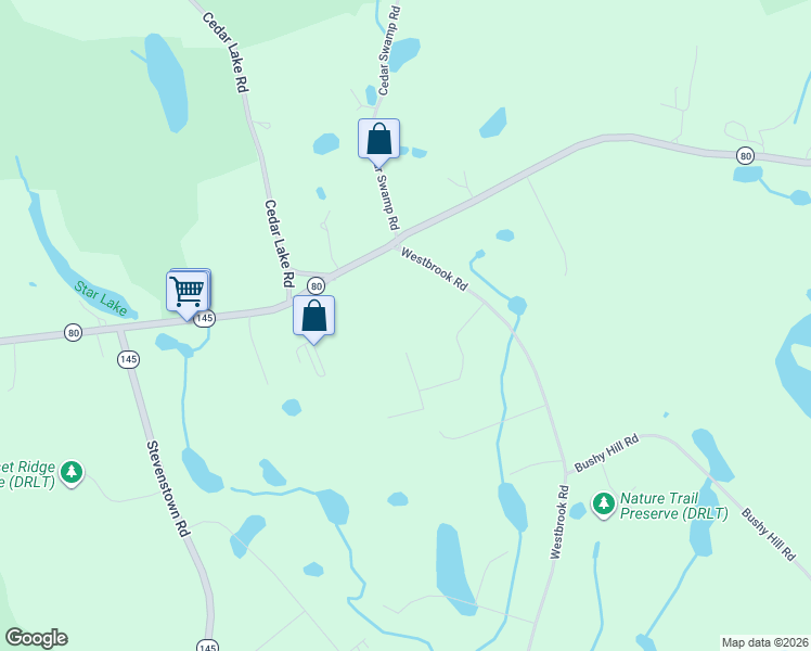 map of restaurants, bars, coffee shops, grocery stores, and more near 6 Westbrook Road in Deep River