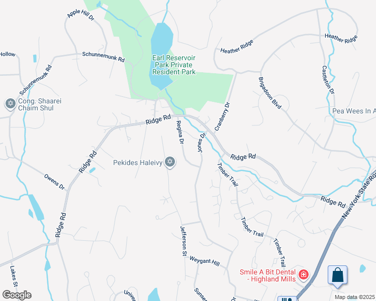 map of restaurants, bars, coffee shops, grocery stores, and more near 52 Jones Drive in Woodbury