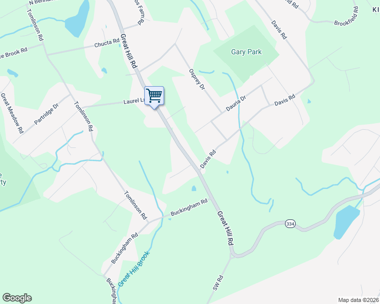 map of restaurants, bars, coffee shops, grocery stores, and more near 56 Great Hill Road in Seymour