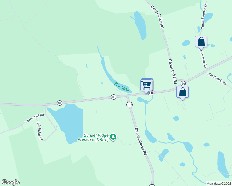 map of restaurants, bars, coffee shops, grocery stores, and more near 537 Winthrop Road in Deep River