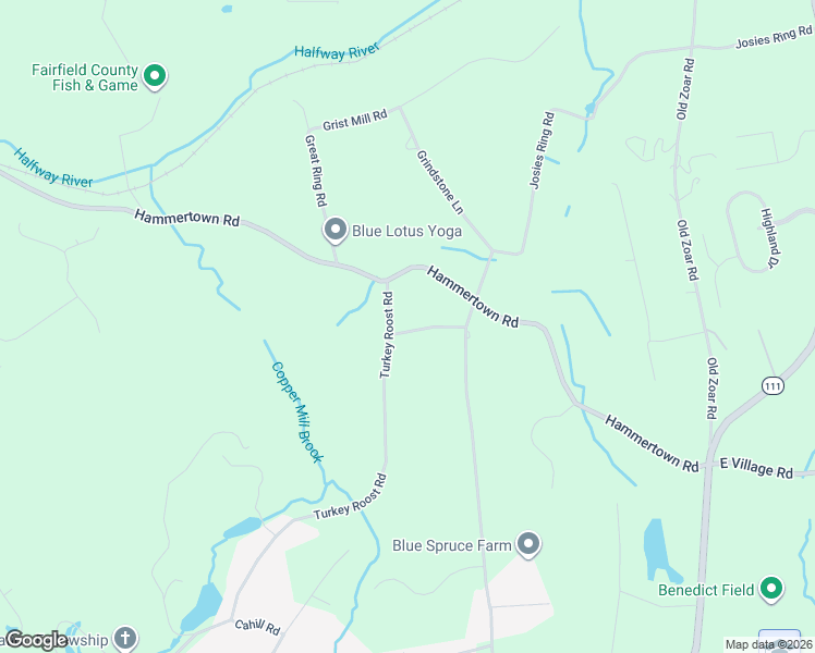 map of restaurants, bars, coffee shops, grocery stores, and more near 24 Greisers Road in Monroe