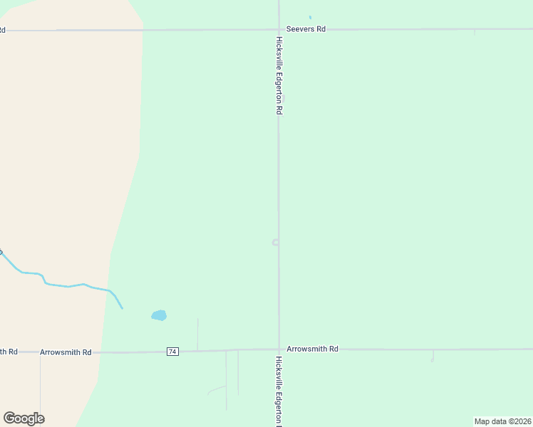 map of restaurants, bars, coffee shops, grocery stores, and more near 5596 Hicksville Edgerton Road in Hicksville