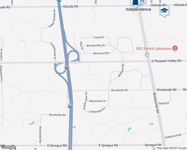 map of restaurants, bars, coffee shops, grocery stores, and more near 6315 Mackenzie Drive in Independence
