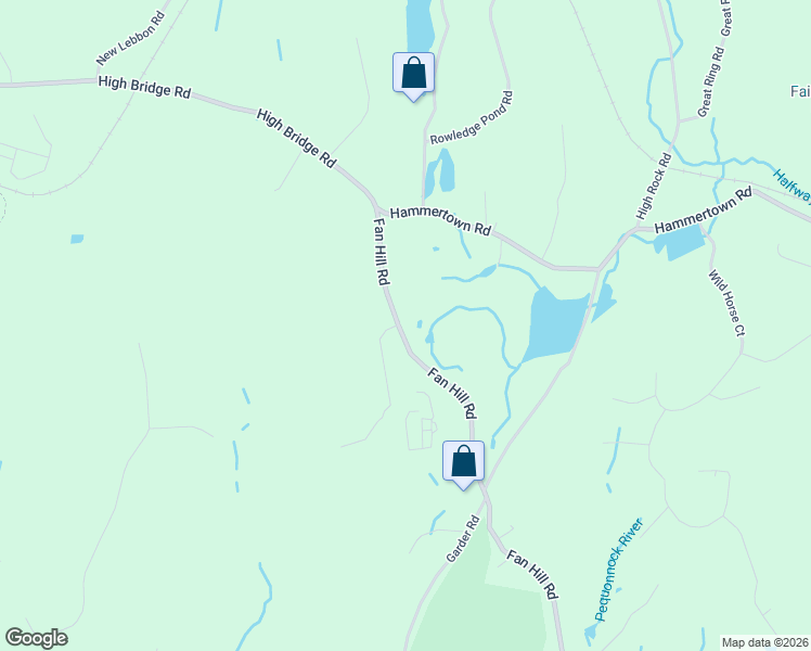map of restaurants, bars, coffee shops, grocery stores, and more near 616 Fan Hill Road in Monroe