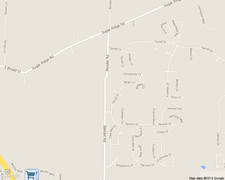 map of restaurants, bars, coffee shops, grocery stores, and more near 9007 Lydia Circle in North Ridgeville