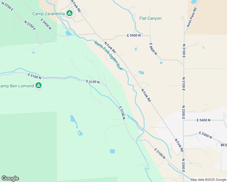 map of restaurants, bars, coffee shops, grocery stores, and more near 2634 East 5100 North in Eden