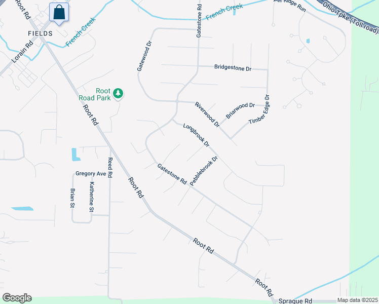 map of restaurants, bars, coffee shops, grocery stores, and more near 33018 Rock Creek Circle in North Ridgeville