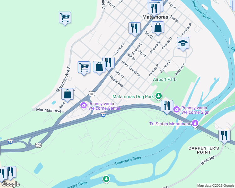 Oak Avenue, Matamoras PA Walk Score