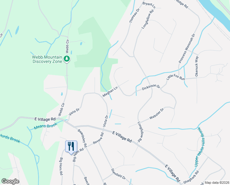 map of restaurants, bars, coffee shops, grocery stores, and more near 15 Meghan Lane in Shelton