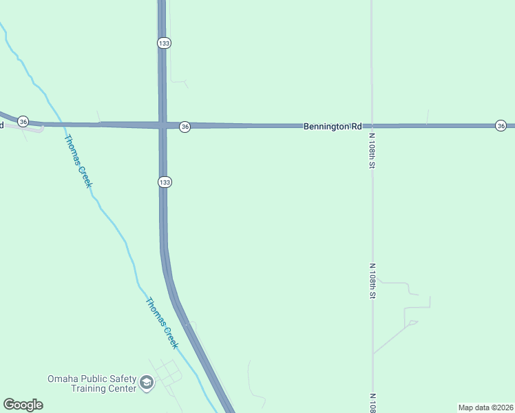 map of restaurants, bars, coffee shops, grocery stores, and more near 11313 Bennington Road in Omaha