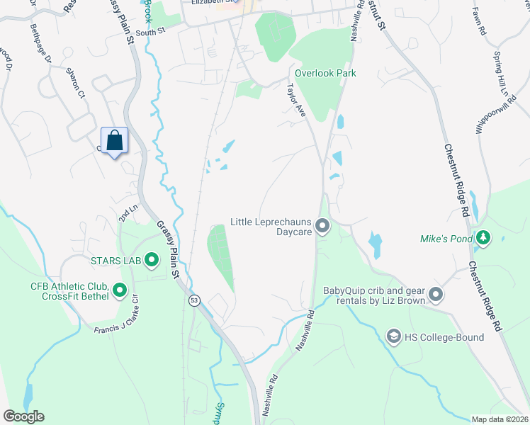 map of restaurants, bars, coffee shops, grocery stores, and more near 22 Goodhill Road in Bethel