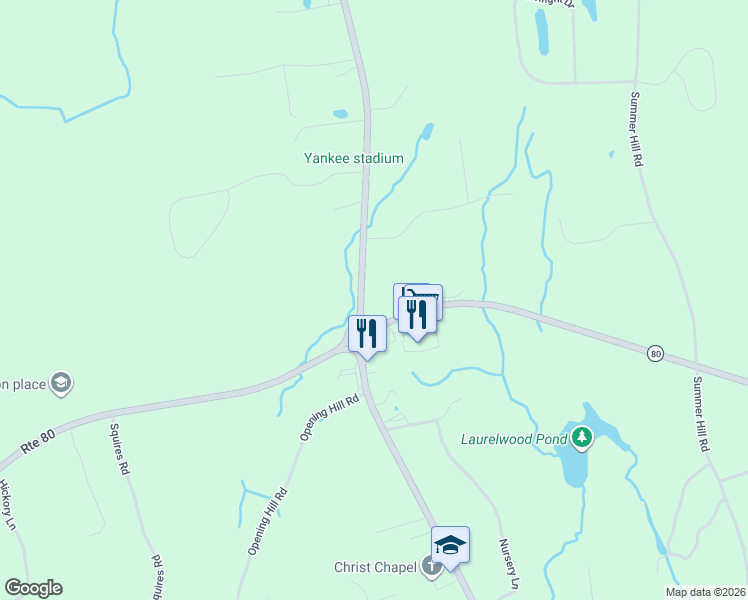 map of restaurants, bars, coffee shops, grocery stores, and more near 1308 Durham Road in Madison