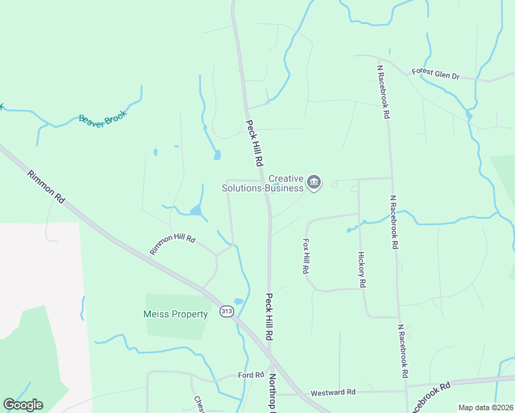 map of restaurants, bars, coffee shops, grocery stores, and more near 50 Peck Hill Road in Woodbridge