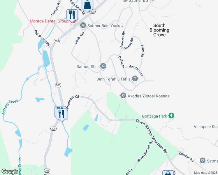 map of restaurants, bars, coffee shops, grocery stores, and more near 3 Galveston Drive in Monroe
