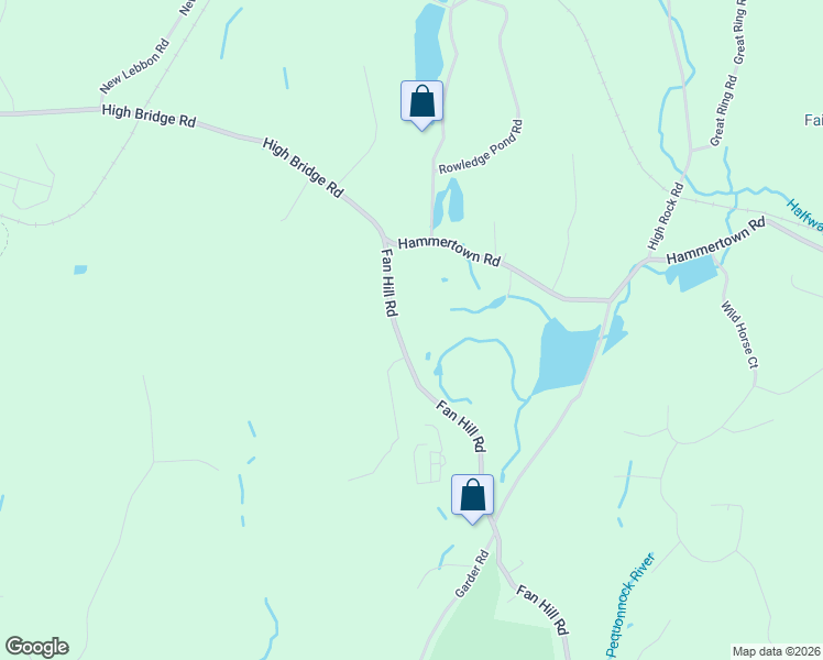 map of restaurants, bars, coffee shops, grocery stores, and more near 616 Fan Hill Road in Monroe