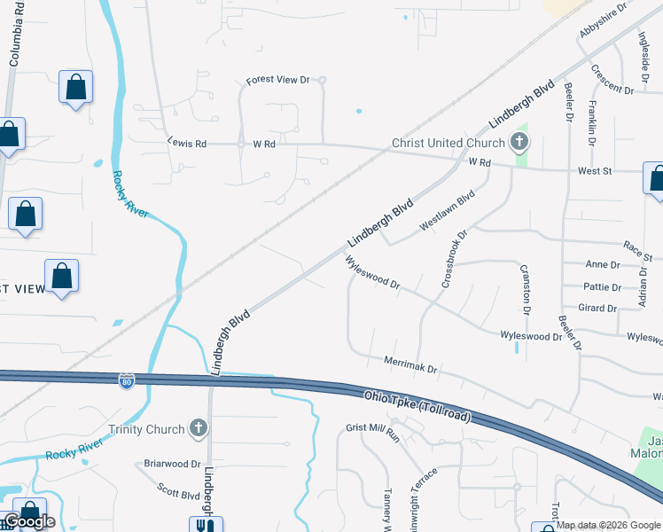 map of restaurants, bars, coffee shops, grocery stores, and more near 452 Merrimak Drive in Berea