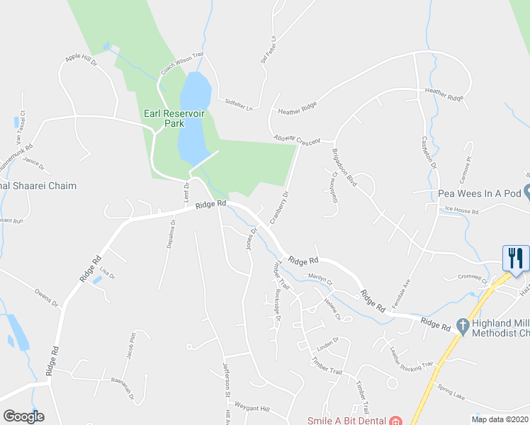 map of restaurants, bars, coffee shops, grocery stores, and more near 9 Cranberry Drive in Woodbury