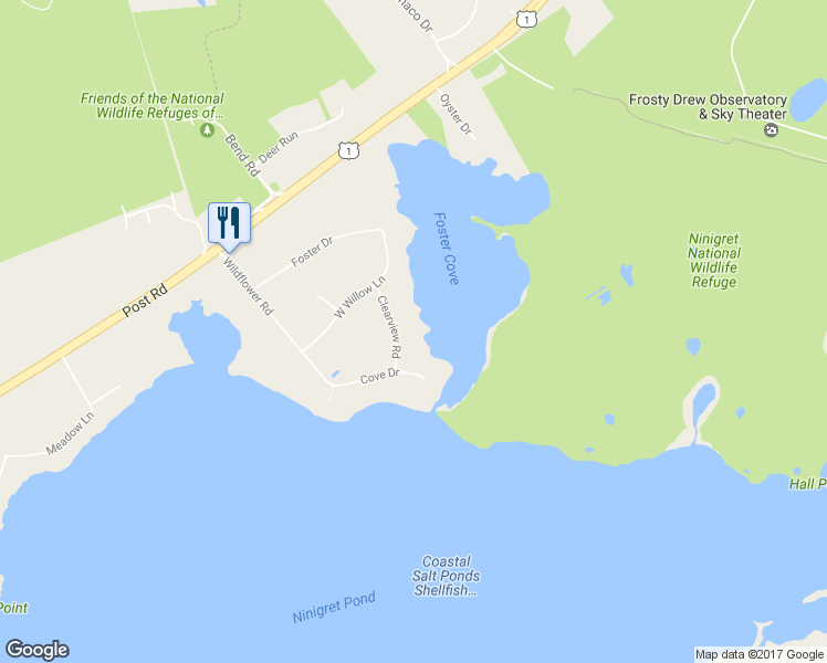 map of restaurants, bars, coffee shops, grocery stores, and more near 160 Clearview Road in Charlestown