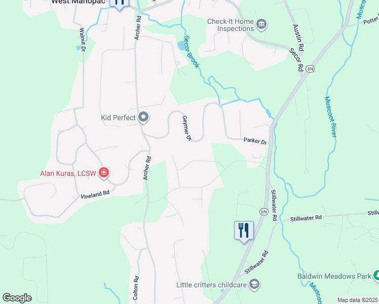 map of restaurants, bars, coffee shops, grocery stores, and more near 11 Betsy Road in Mahopac