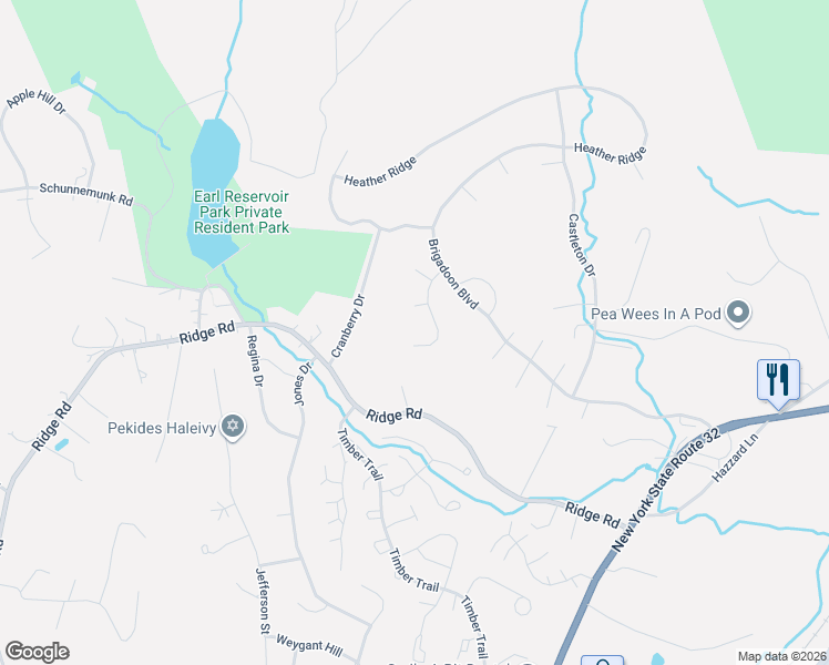 map of restaurants, bars, coffee shops, grocery stores, and more near 22 Gladstone Court in Woodbury