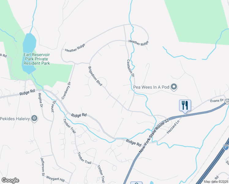 map of restaurants, bars, coffee shops, grocery stores, and more near 4 Blackmoor Court in Woodbury