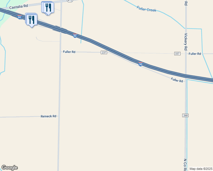 map of restaurants, bars, coffee shops, grocery stores, and more near Ohio Turnpike in Clyde