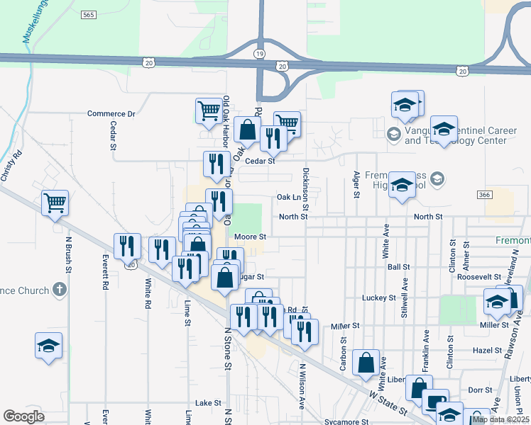 map of restaurants, bars, coffee shops, grocery stores, and more near 1310-1316 Elmhurst Lane in Fremont