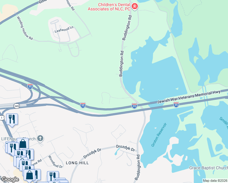 map of restaurants, bars, coffee shops, grocery stores, and more near 44 Roberts Road in Groton