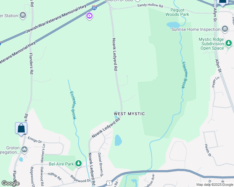 map of restaurants, bars, coffee shops, grocery stores, and more near 405 Noank Ledyard Road in Groton