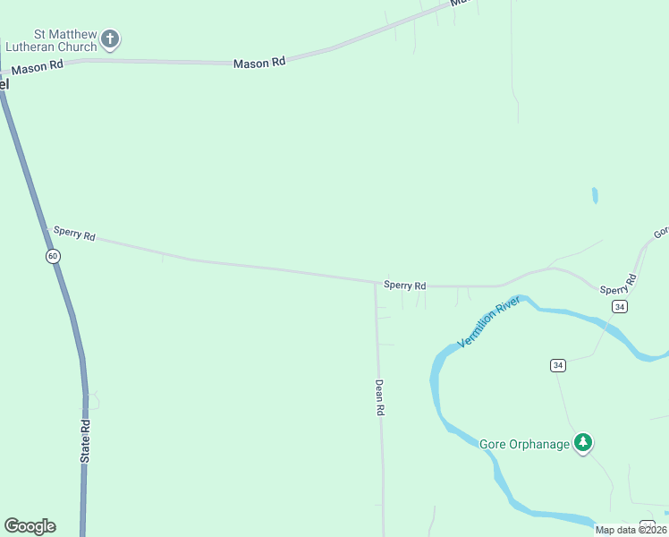 map of restaurants, bars, coffee shops, grocery stores, and more near 16295 Sperry Road in Vermilion