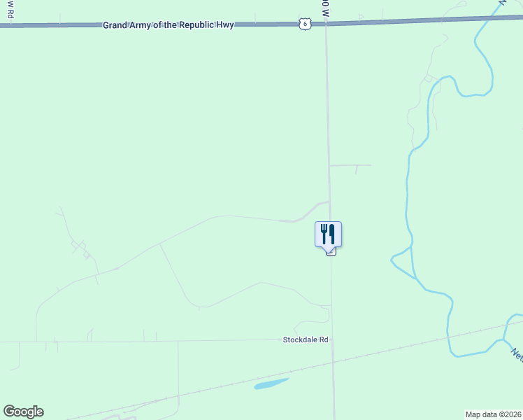 map of restaurants, bars, coffee shops, grocery stores, and more near 3220 West Nettle Creek Drive in Morris