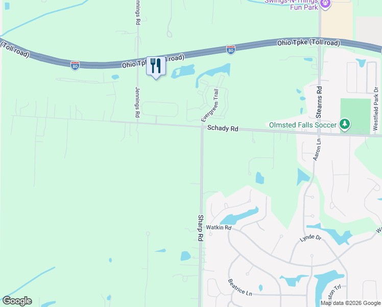 map of restaurants, bars, coffee shops, grocery stores, and more near 8874 Sharp Road in Cuyahoga County