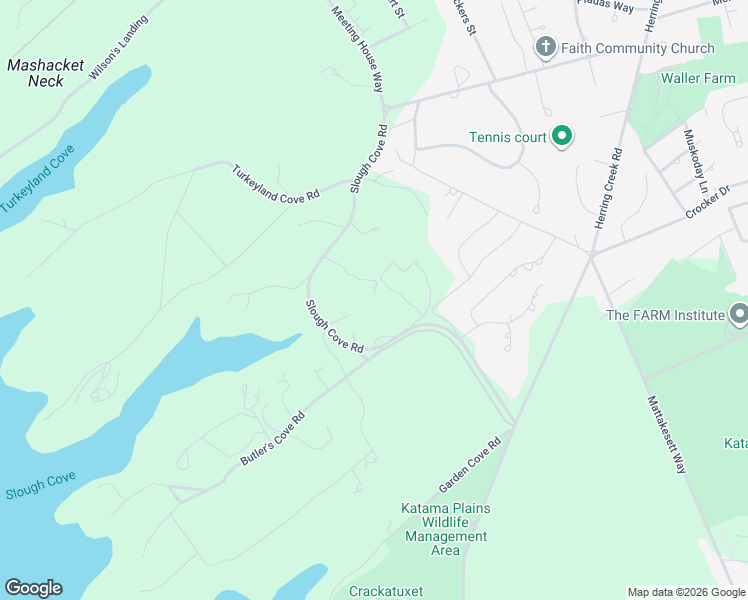 map of restaurants, bars, coffee shops, grocery stores, and more near 39 Slough Cove Road in Edgartown