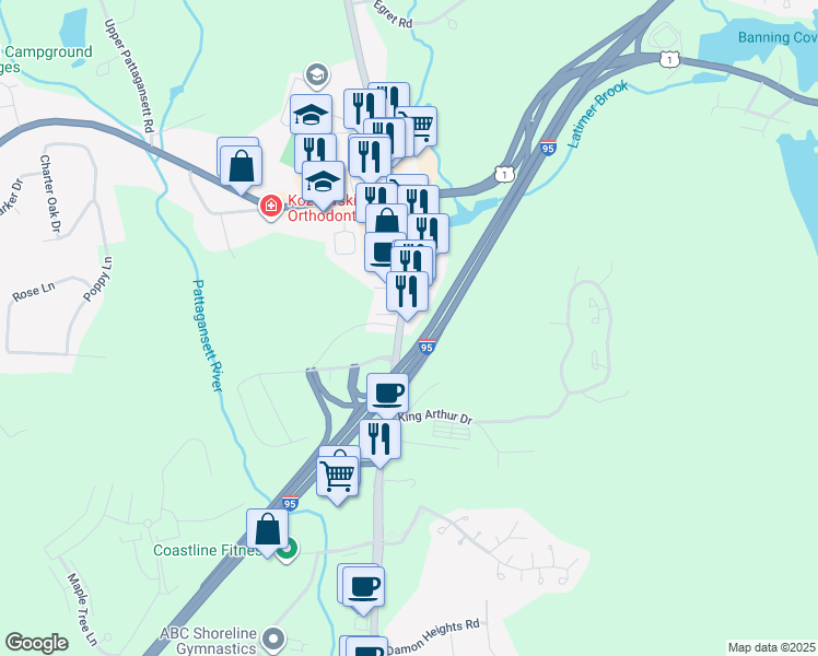 295 Flanders Road, East Lyme CT Walk Score