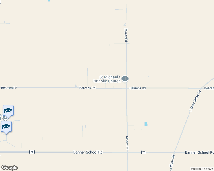 map of restaurants, bars, coffee shops, grocery stores, and more near 26849 Behrens Road in Defiance