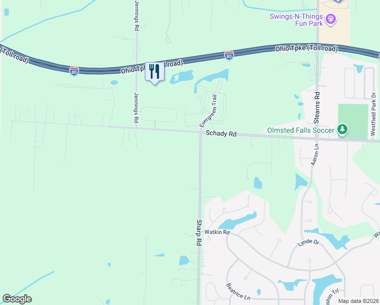 map of restaurants, bars, coffee shops, grocery stores, and more near 8874 Sharp Road in Cuyahoga County