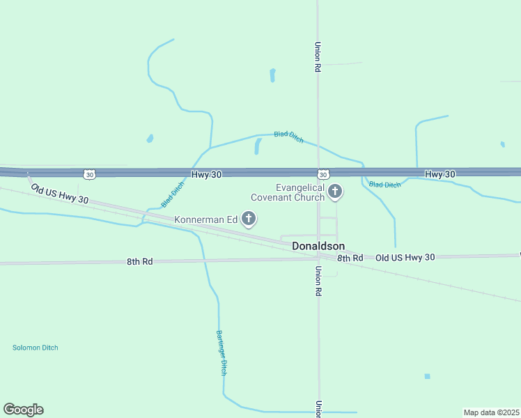 map of restaurants, bars, coffee shops, grocery stores, and more near in Donaldson