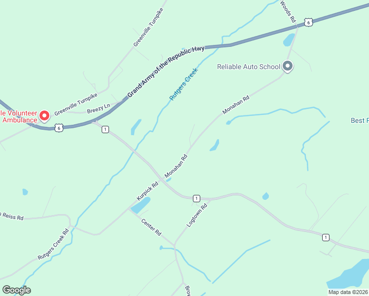 map of restaurants, bars, coffee shops, grocery stores, and more near 160 Monahan Road in Port Jervis