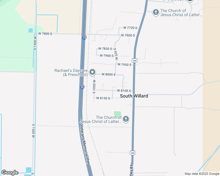 map of restaurants, bars, coffee shops, grocery stores, and more near 8092 South 950 West in Willard