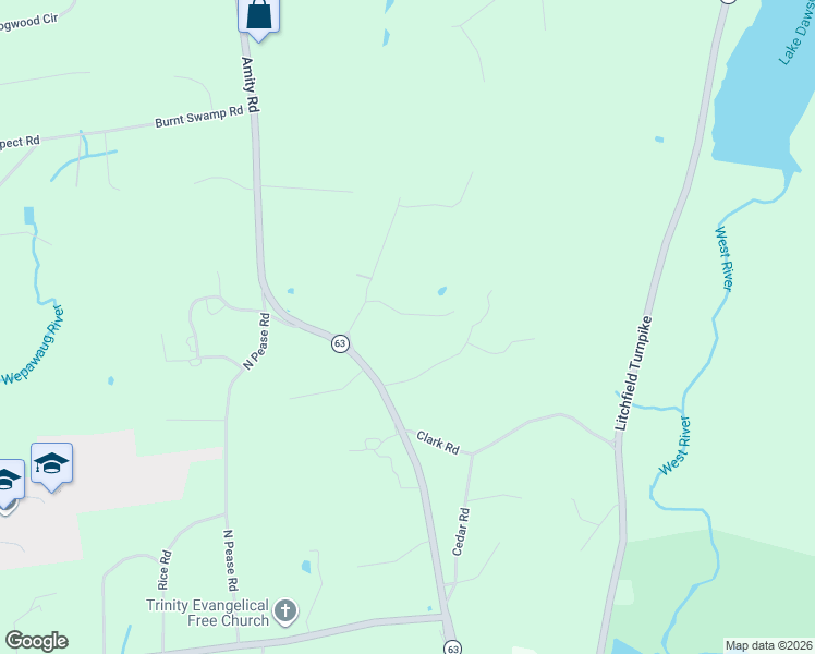 map of restaurants, bars, coffee shops, grocery stores, and more near 6 Old Country Road in Woodbridge