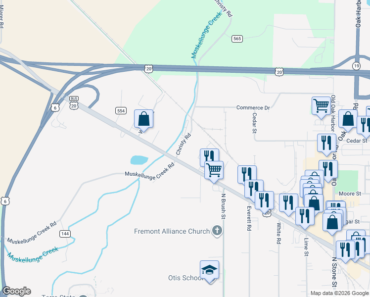 map of restaurants, bars, coffee shops, grocery stores, and more near 1365-1393 Christy Road in Fremont