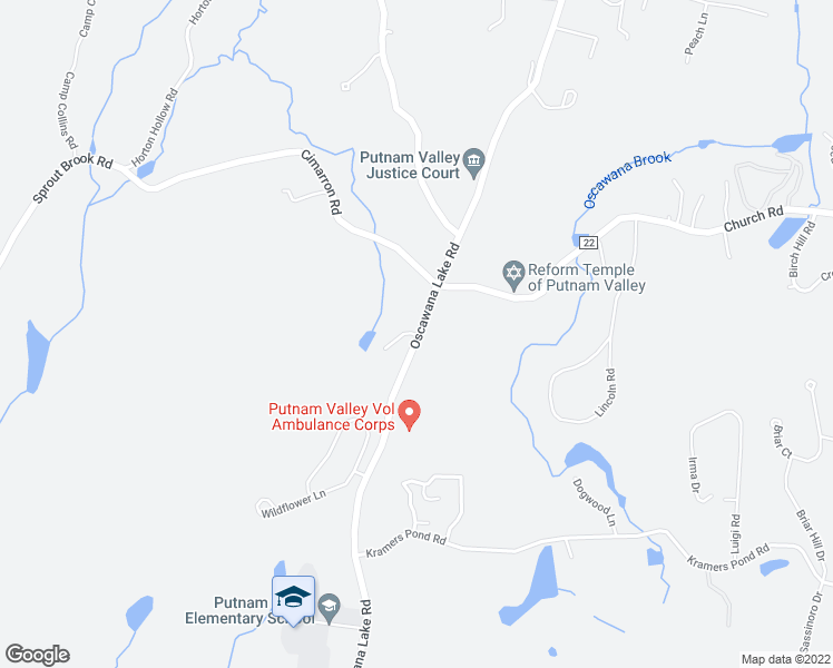 map of restaurants, bars, coffee shops, grocery stores, and more near 221 Oscawana Lake Road in Putnam Valley