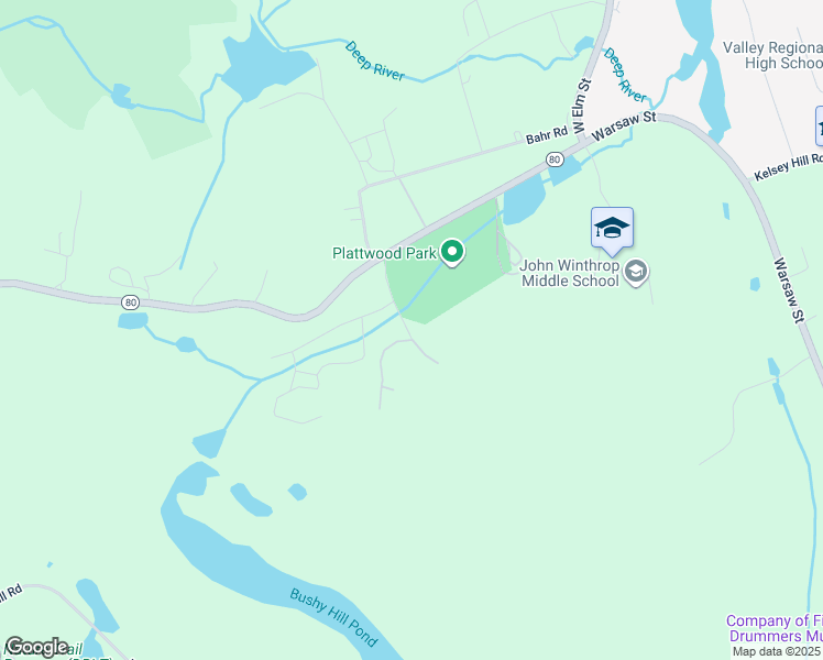 map of restaurants, bars, coffee shops, grocery stores, and more near 23 Industrial Park Road in Deep River