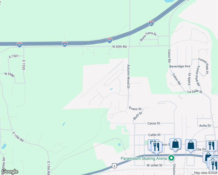 map of restaurants, bars, coffee shops, grocery stores, and more near 2008 Northlake Drive in Ottawa