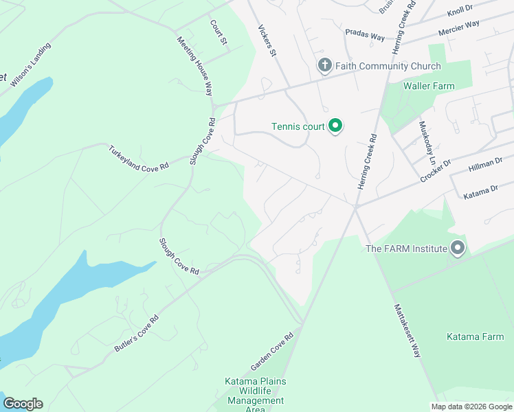 map of restaurants, bars, coffee shops, grocery stores, and more near 17 Motick Trail in Edgartown
