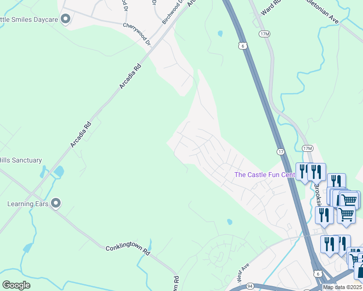 map of restaurants, bars, coffee shops, grocery stores, and more near 4301 Whispering Hills in Chester